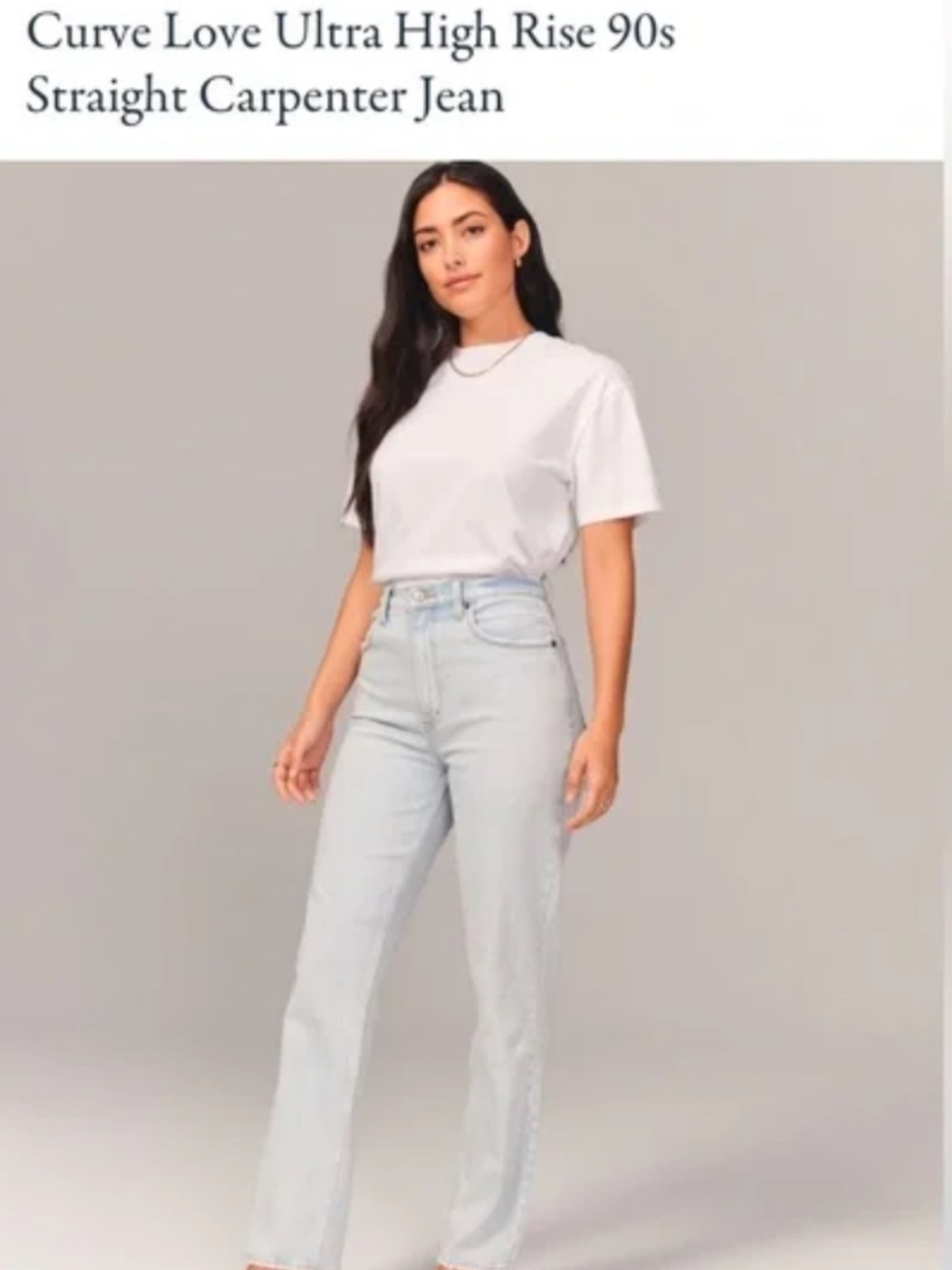 Curve Love Ultra High Rise 90s Straight Carpenter Abercrombie & Fitch Jean